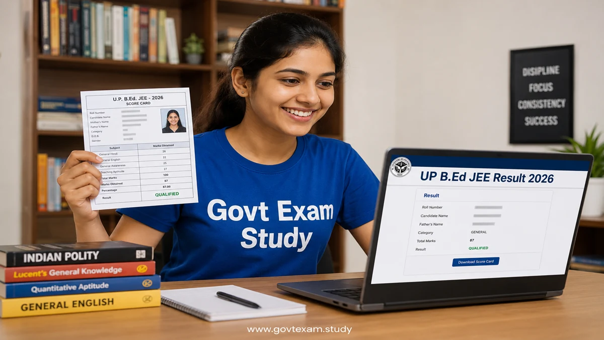 UP B.Ed JEE Result 2026 – Check Scorecard and Rank at Govt Exam Study | www.govtexam.study