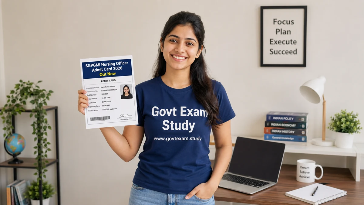 SGPGMI Nursing Officer Admit Card 2026 download – Govt Exam Study