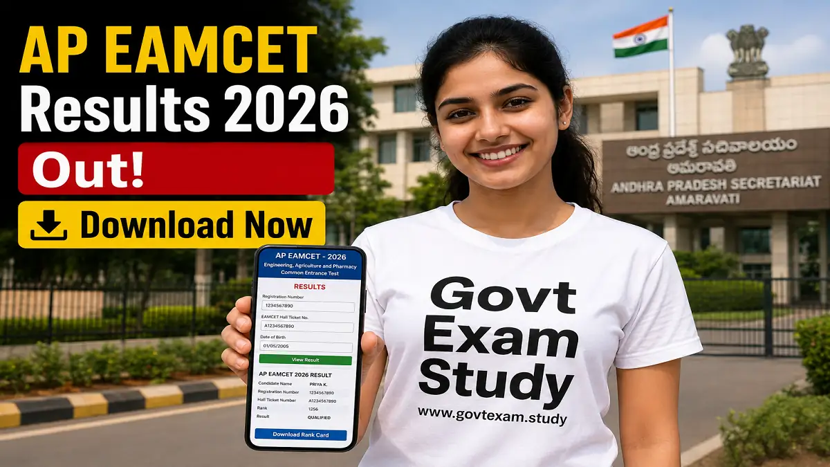 AP EAMCET Results 2026 – Download Rank Card and Check Counselling Schedule at Govt Exam Study | www.govtexam.study