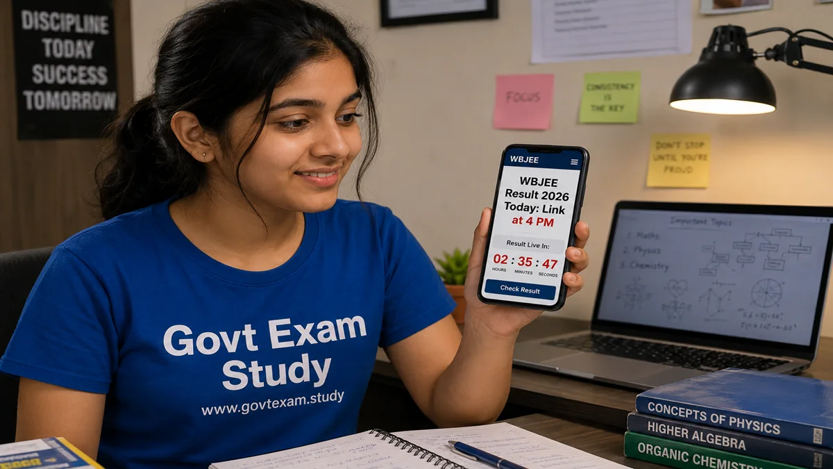 WBJEE Result 2026 expected todaychecking rank card on govtexam study