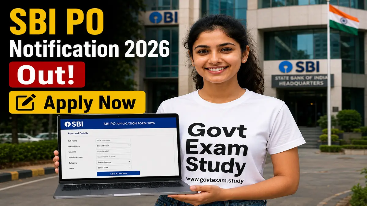 SBI PO Notification 2026 – Apply Online for 1500 Vacancies at Govt Exam Study | www.govtexam.study