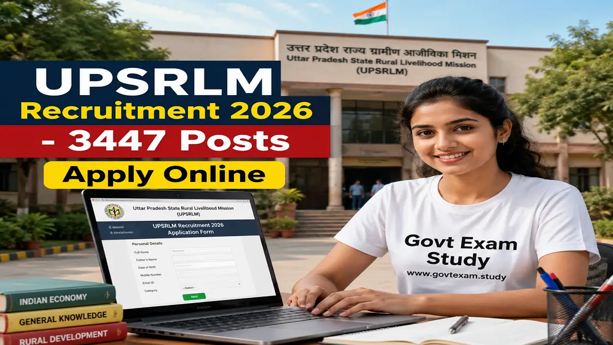 UPSRLM Recruitment 2026 Apply Online for 3447 District and Block Level Vacancy Notification