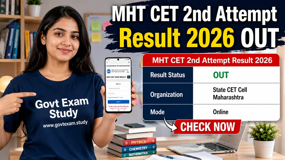 MHT CET 2nd Attempt Result 2026 Out Scorecard Download