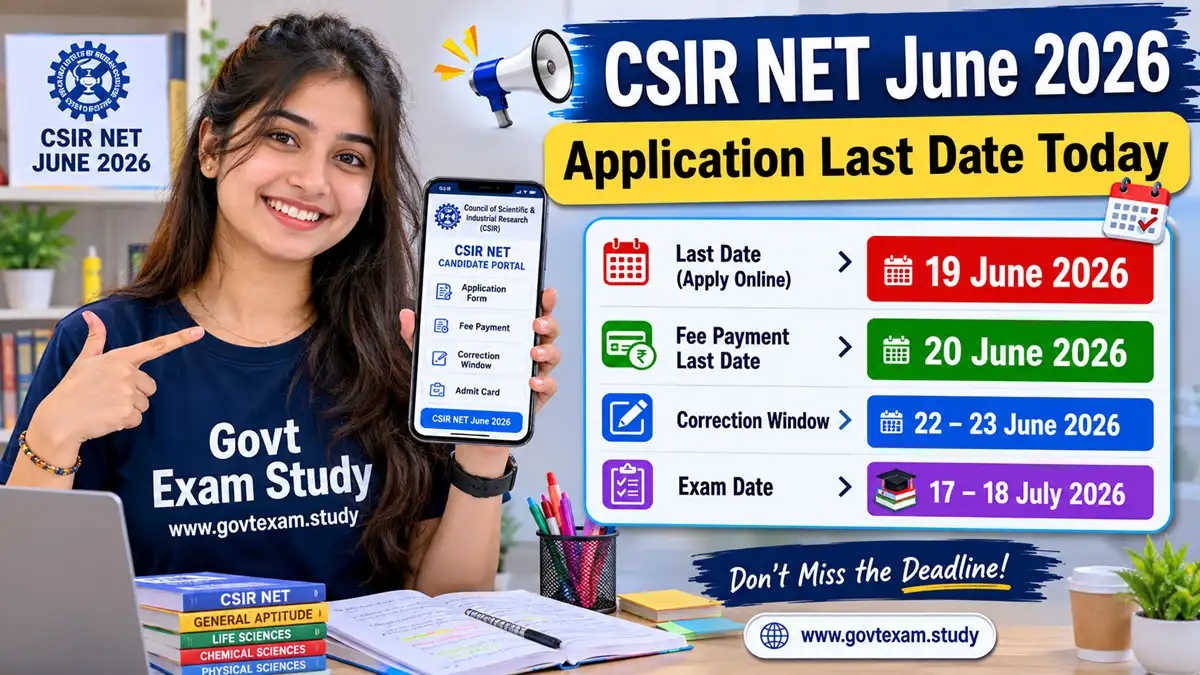 CSIR NET June 2026 Application Form Last Date Today