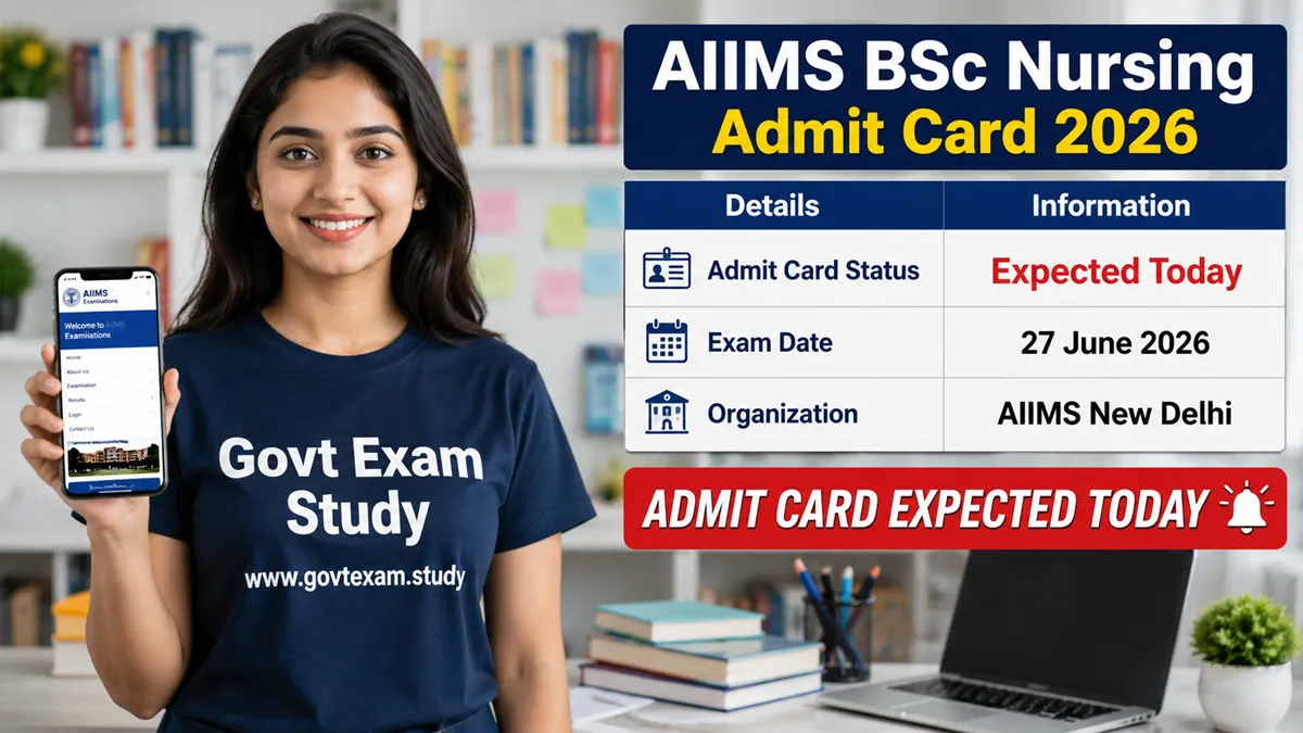 AIIMS BSc Nursing Admit Card 2026 Download Link Live Released Hall Ticket