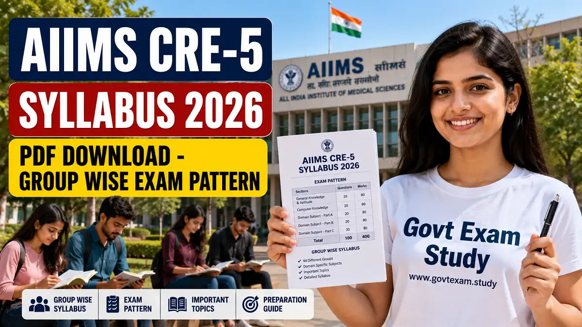 AIIMS CRE-5 Syllabus 2026 PDF Download Group Wise Exam Pattern and Preparation Guide