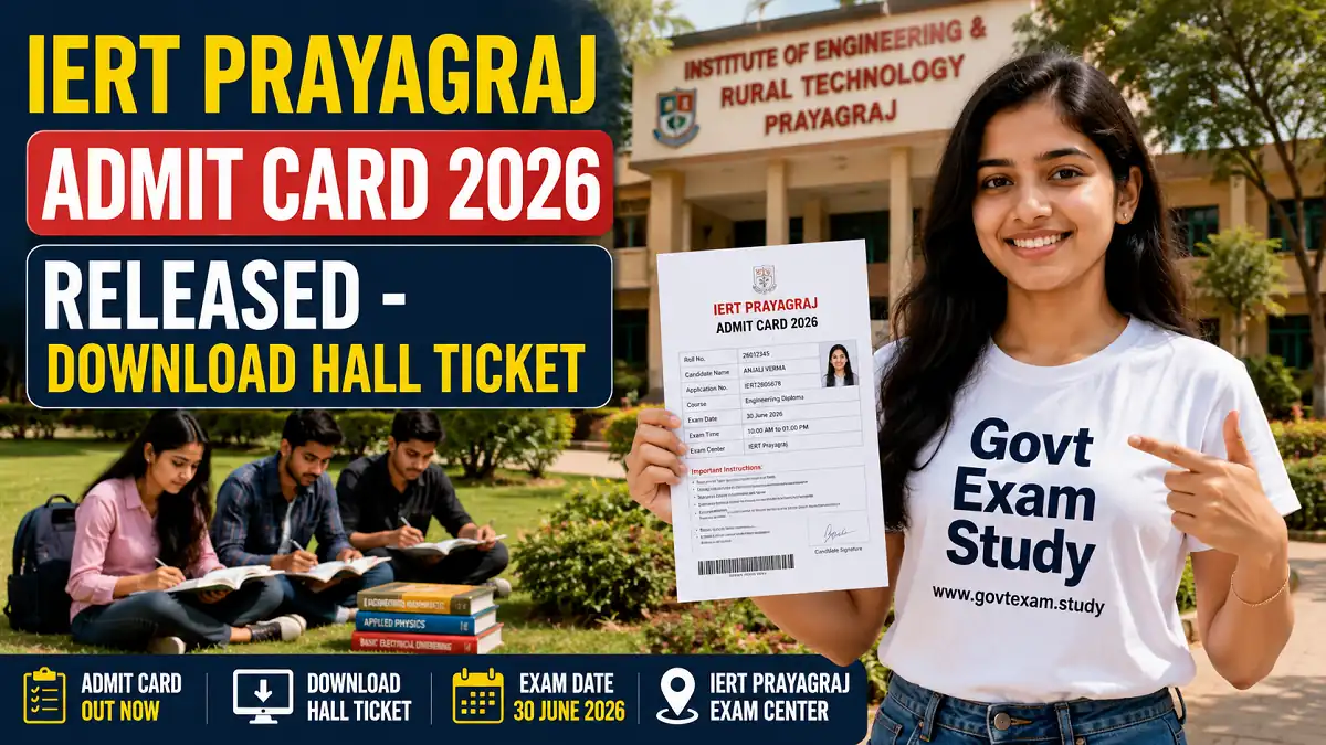 IERT Prayagraj Admit Card 2026 Download Entrance Exam Hall Ticket