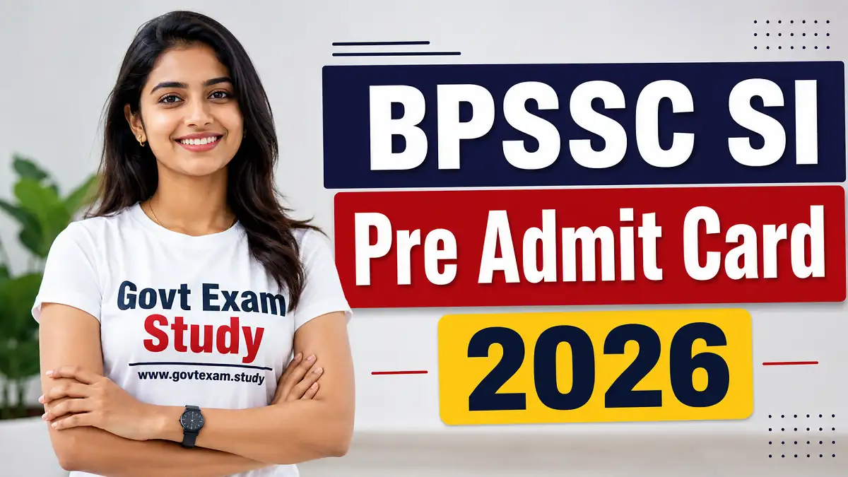 BPSSC Bihar Police SI Prohibition Pre Admit Card 2026 Download Preliminary Exam Hall Ticket