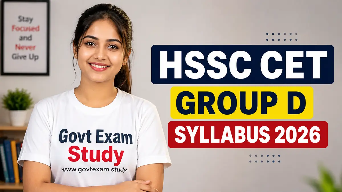 HSSC CET Group D Syllabus 2026 PDF Download Exam Pattern and Subject Wise Topics