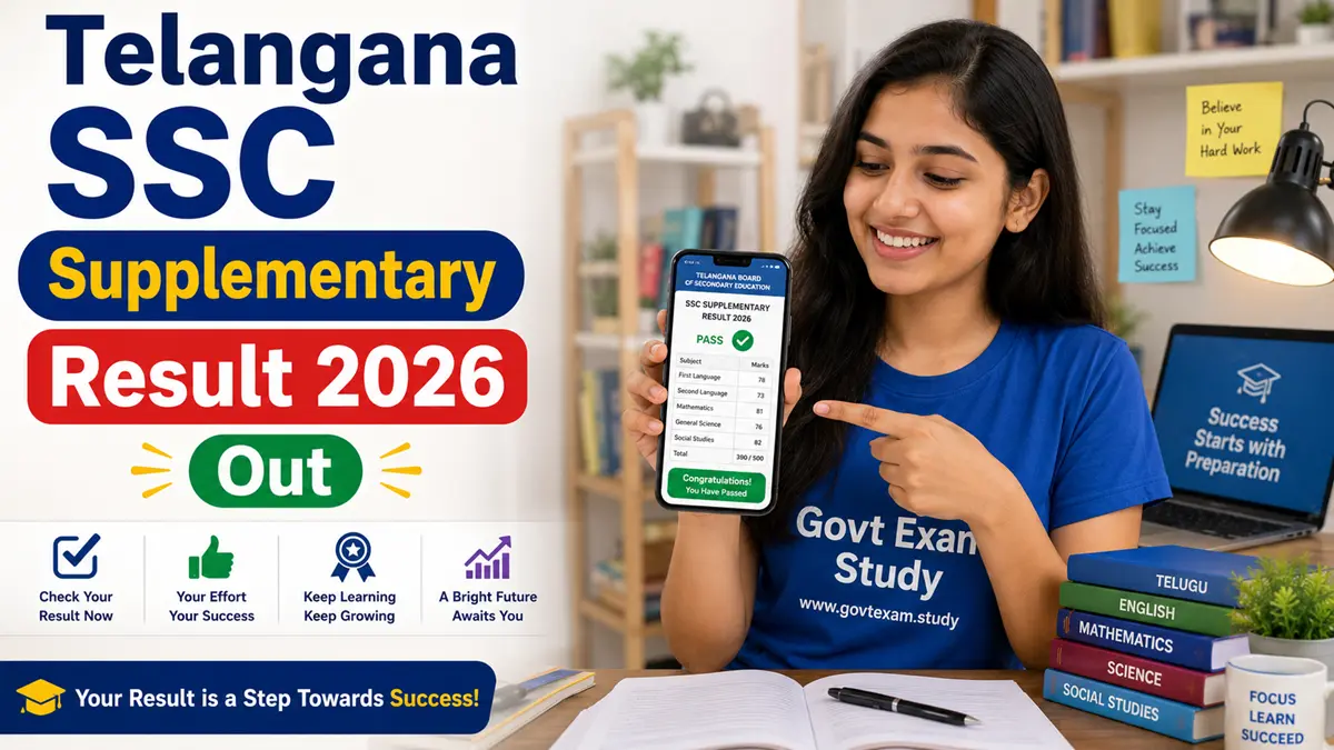 Telangana SSC Supplementary Result 2026 Out Download TS SSC Supply Marks Memo