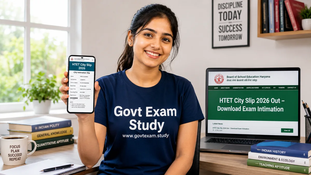 HTET Exam City Intimation Slip 2026 download