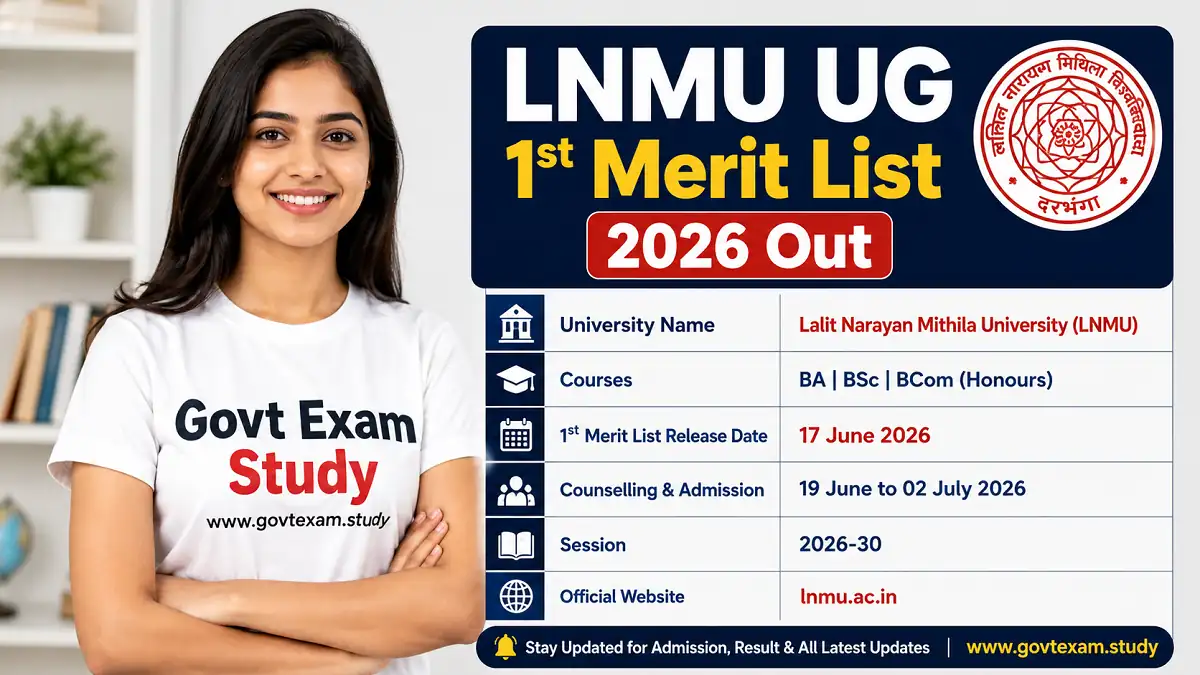 LNMU UG 1st Merit List 2026 Download Selection List PDF