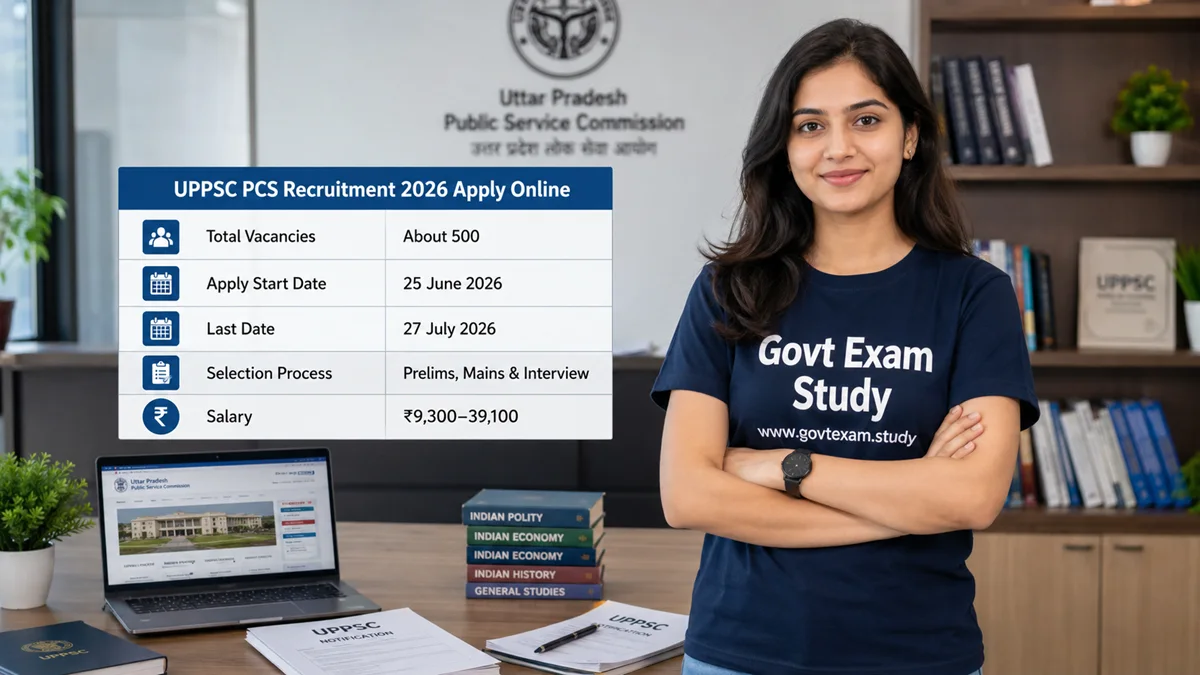 UPPSC PCS Recruitment 2026 Apply Online for 500 Vacancies