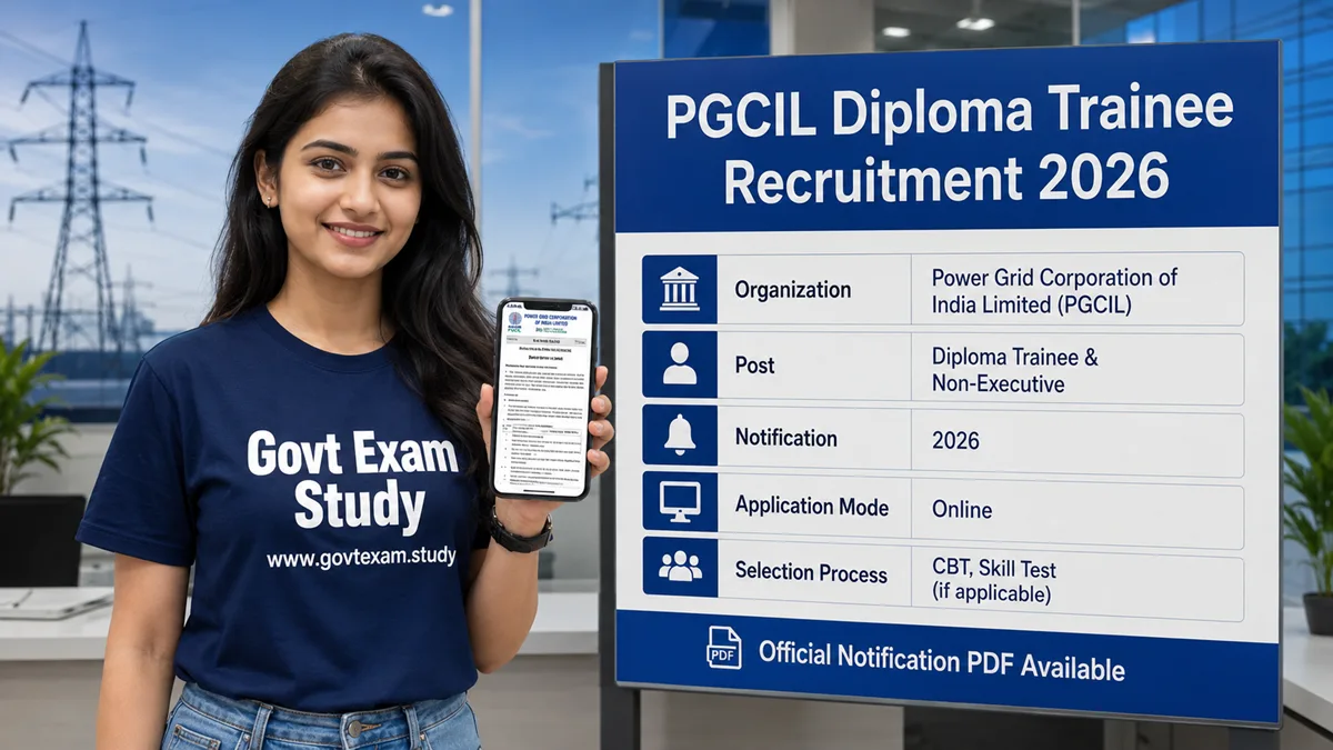 PGCIL Diploma Trainee Recruitment 2026 Notification PDF, eligibility, vacancy, selection process and apply online details.