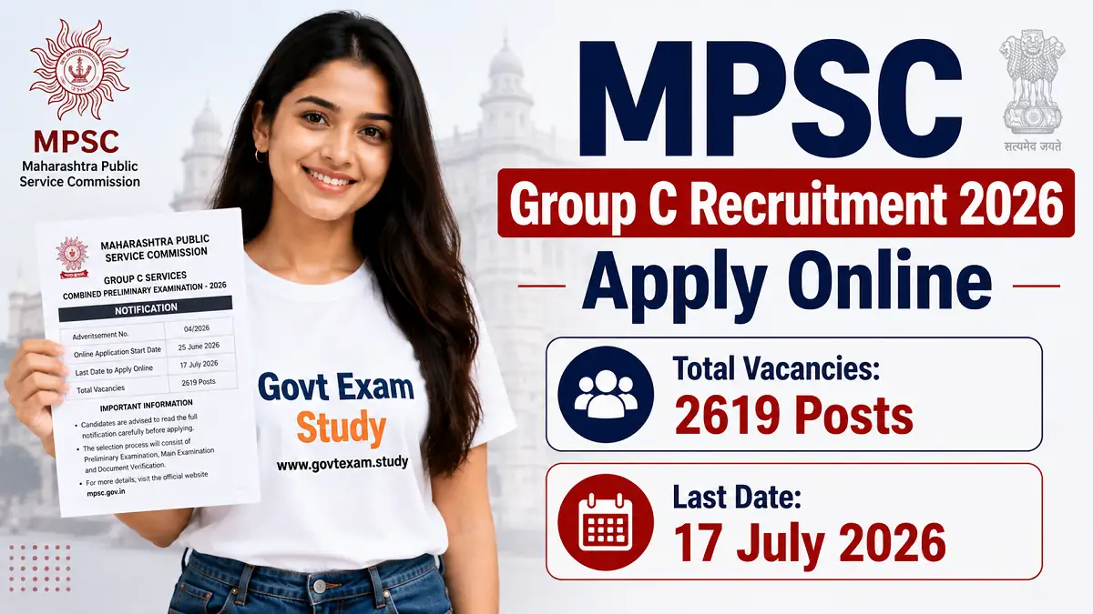 MPSC Group C Recruitment 2026 Apply Online for 2619 Posts