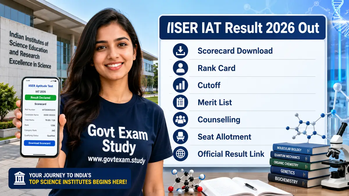 IISER IAT Result 2026 Out – Check Scorecard, Rank, Cutoff, Merit List and Counselling Process
