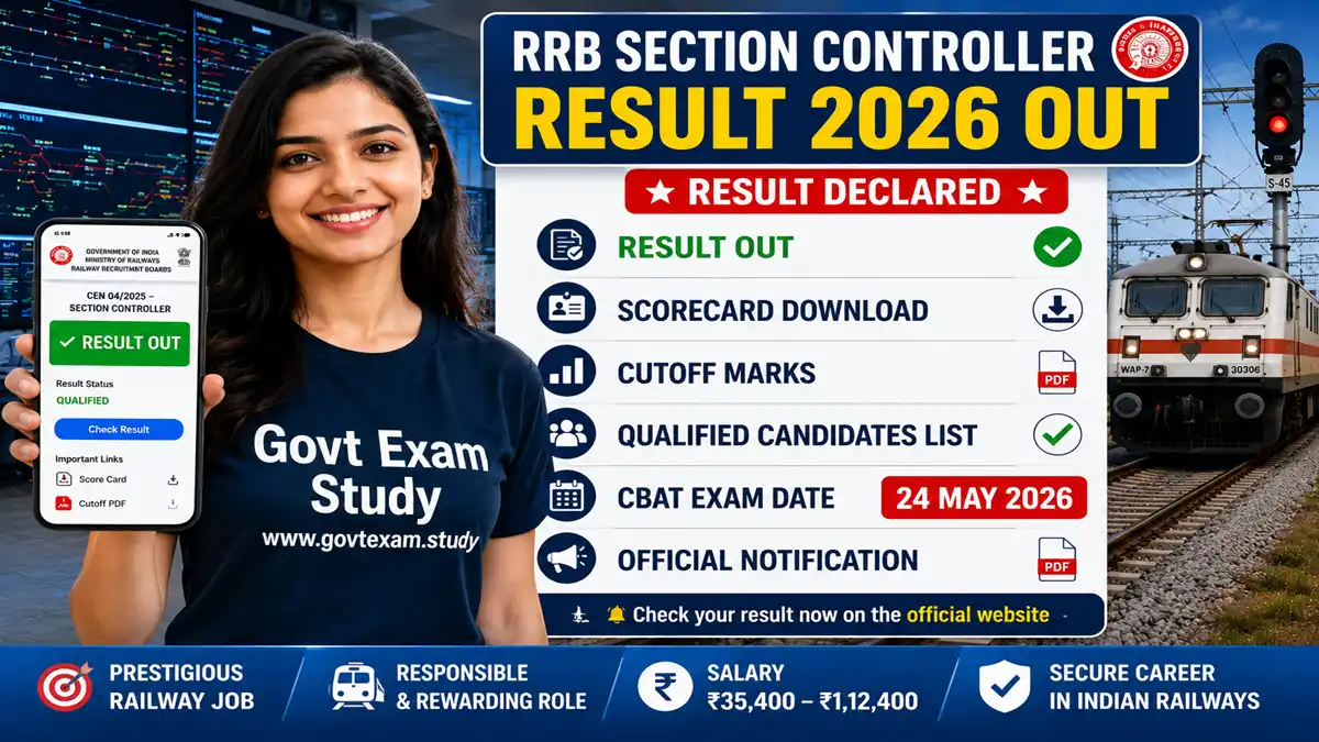 RRB Section Controller Result 2026 Out – Scorecard PDF