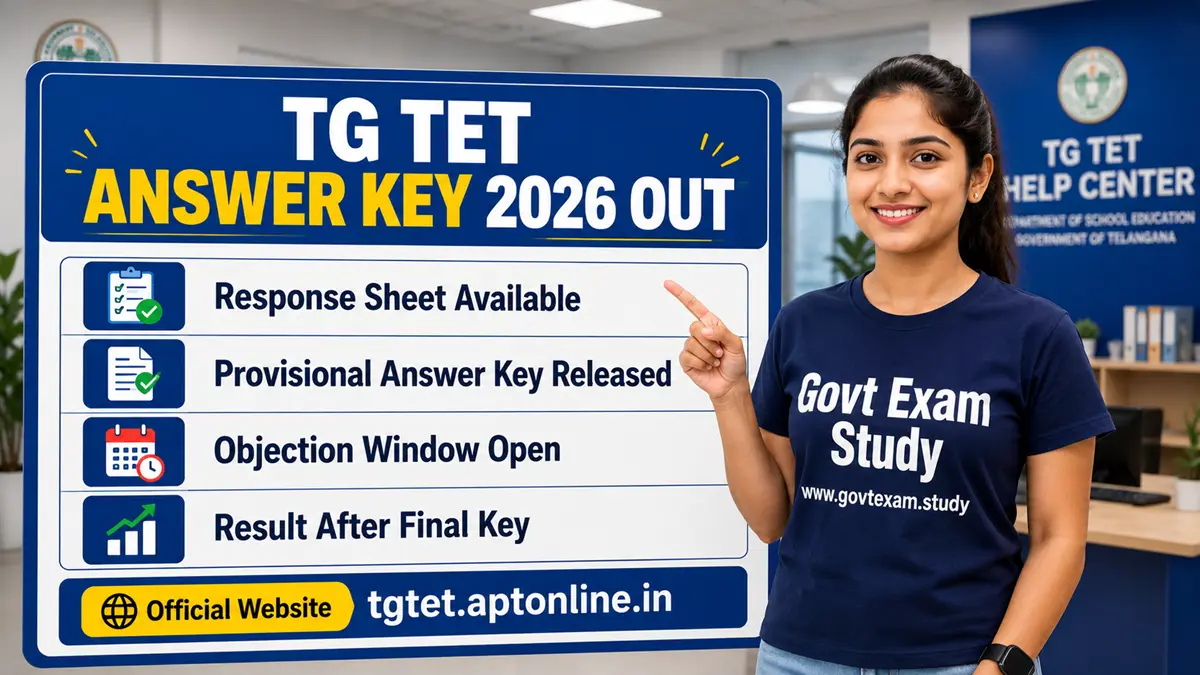 TG TET Answer Key 2026 response sheet PDF download and objection link