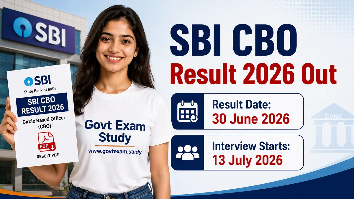 SBI CBO Result 2026 Out Download Circle Based Officer Result PDF and Interview Date