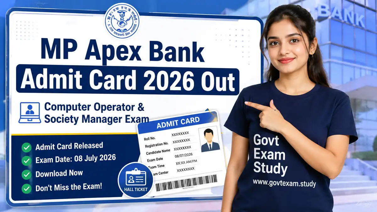 MP Apex Bank Admit Card 2026 Download Hall Ticket for Computer Operator and Society Manager Exam