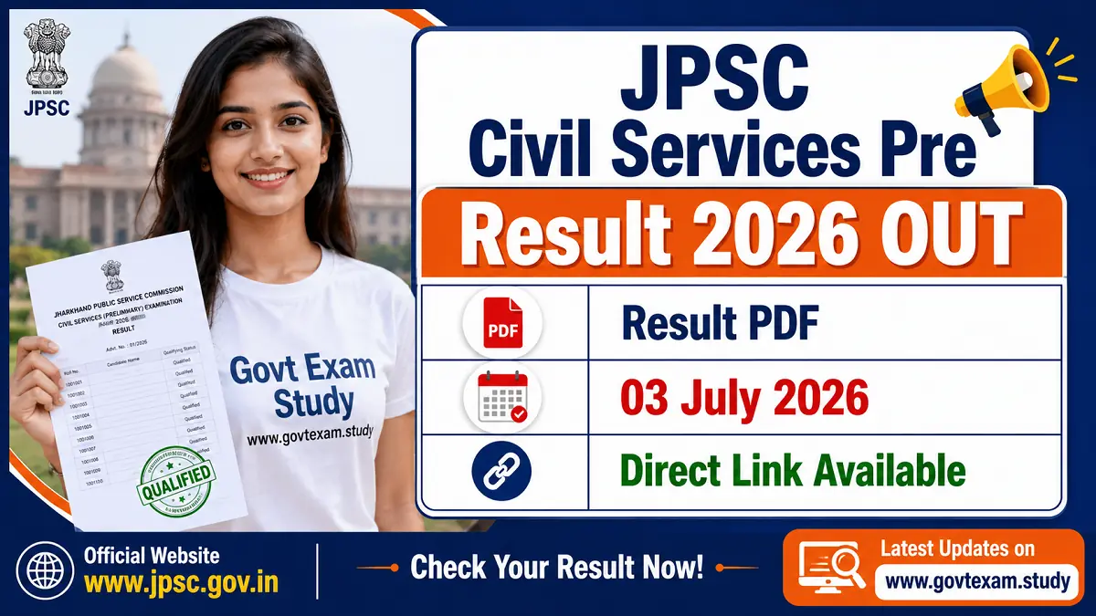 JPSC Civil Services Pre Result 2026 Download PDF