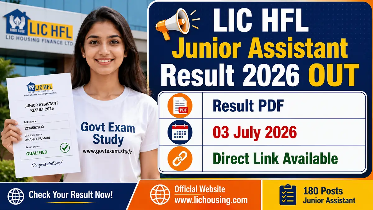 LIC HFL Junior Assistant Result 2026 Download PDF