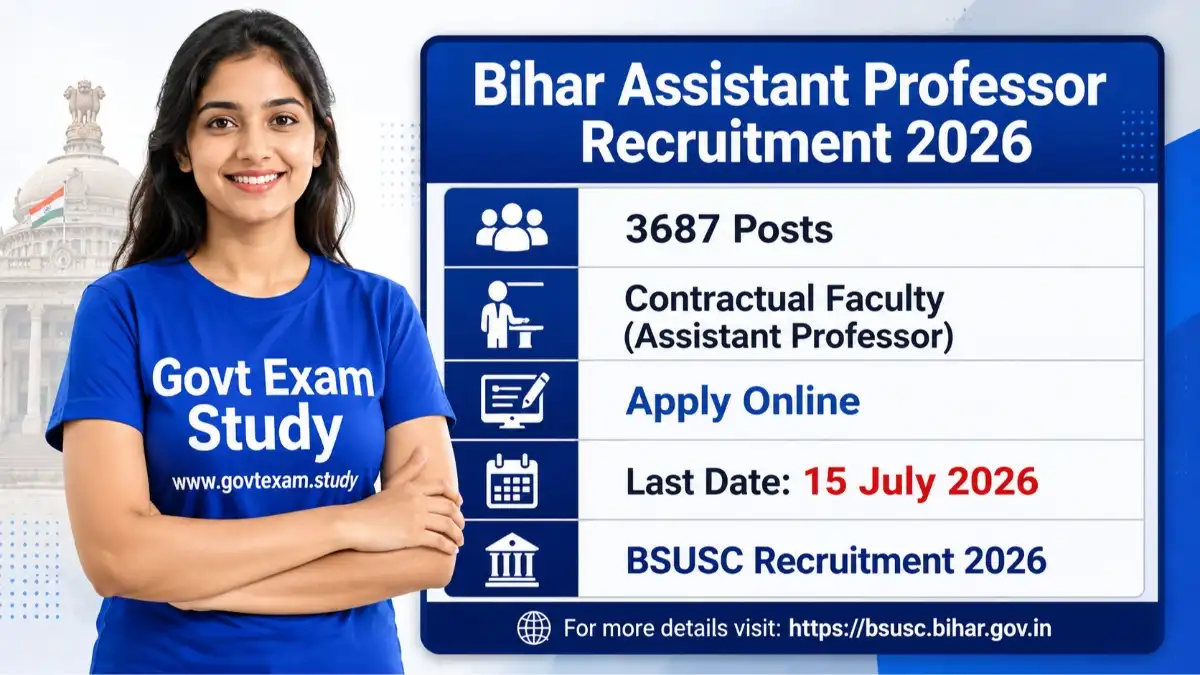 Bihar Assistant Professor Recruitment 2026 Apply Online for 3687 Contractual Faculty Posts
