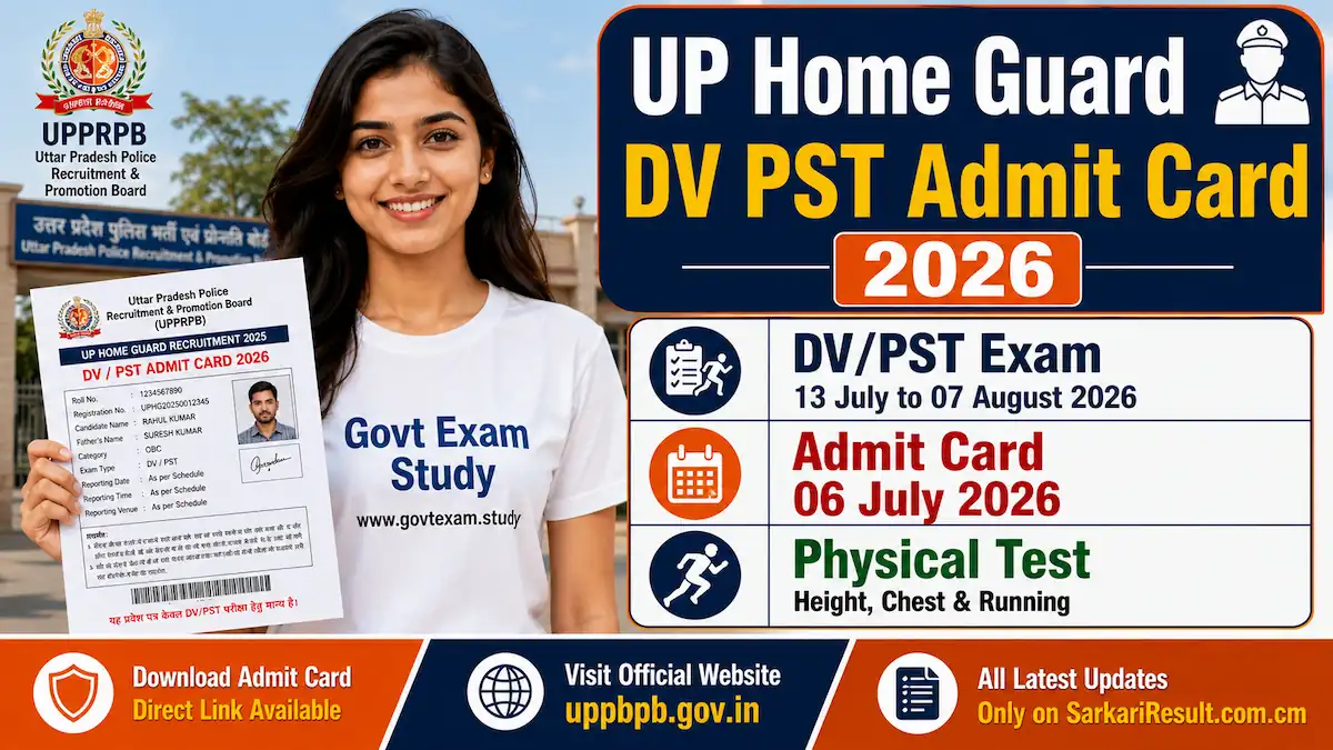 UP Home Guard DV PST Admit Card 2026 Download and Home Guard Physical Date 2026