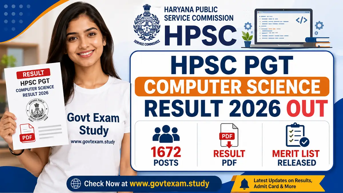 HPSC PGT Computer Science Result 2026 PDF Download Merit List Released