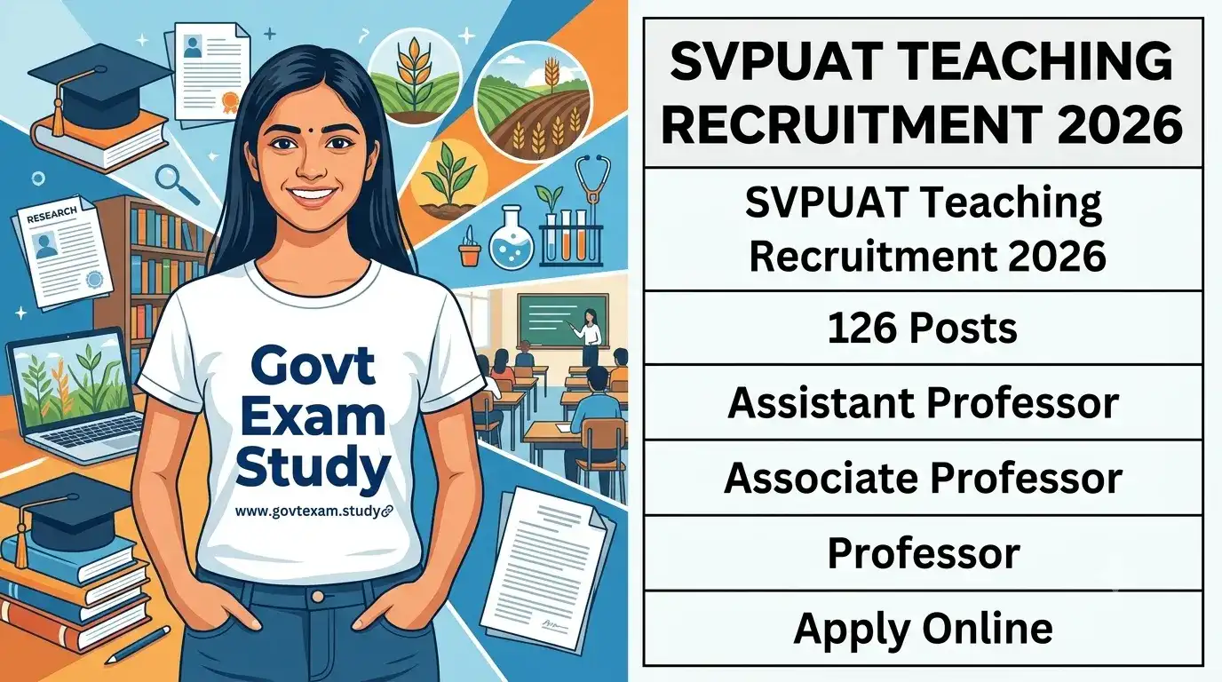 SVPUAT Teaching Recruitment 2026 Apply Online for 126 Assistant Professor Associate Professor Professor Posts