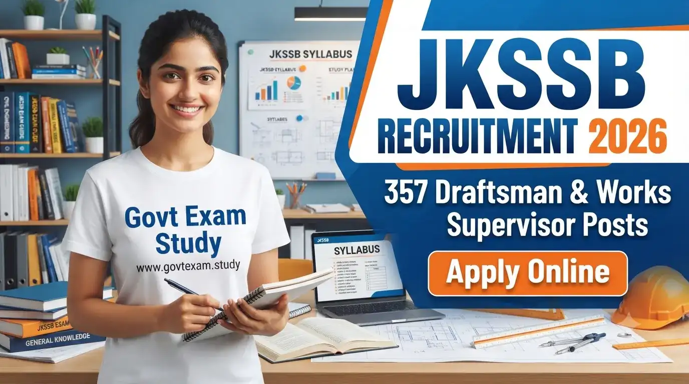JKSSB Recruitment 2026 357 Draftsman and Works Supervisor Apply Online