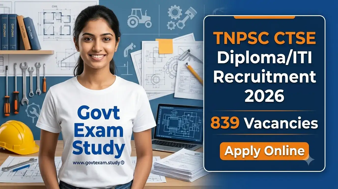 TNPSC CTSE Diploma ITI Recruitment 2026 Apply Online for 839 Technical Posts