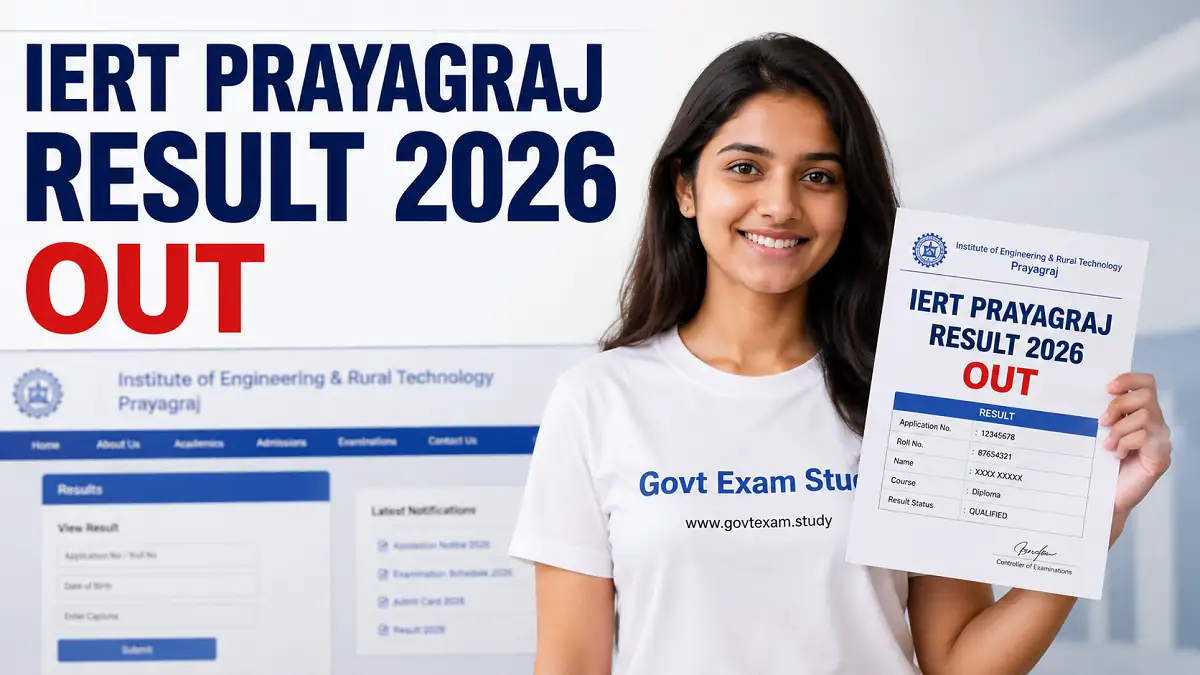 IERT Prayagraj Result 2026 Out Download Diploma Entrance Scorecard