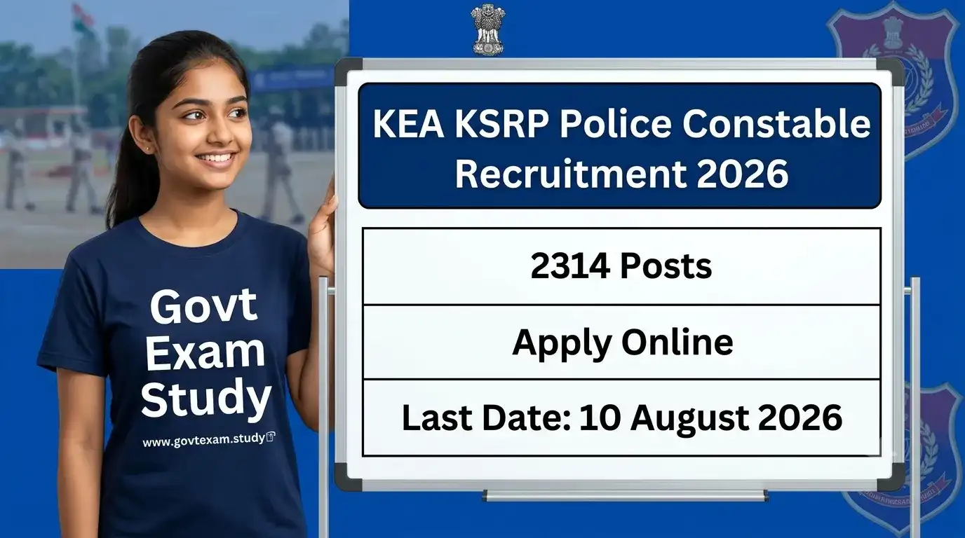 KEA KSRP Police Constable Recruitment 2026 Apply Online for 2314 Posts