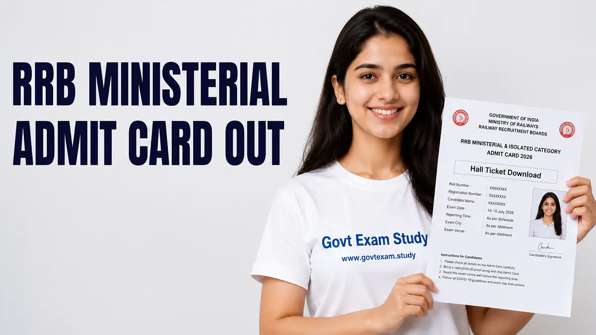 RRB Ministerial & Isolated Category Admit Card 2026 Hall Ticket Download