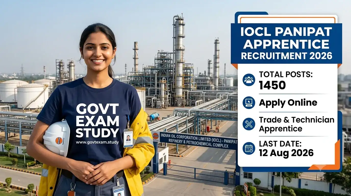 IOCL Panipat Apprentice Recruitment 2026 Apply Online for 1450 Apprentice Posts