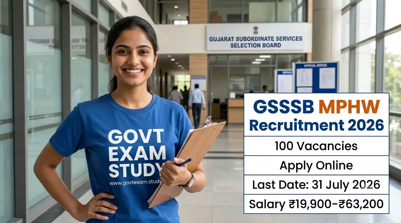 GSSSB Multi Purpose Health Worker Male Recruitment 2026 Apply Online for 100 Posts