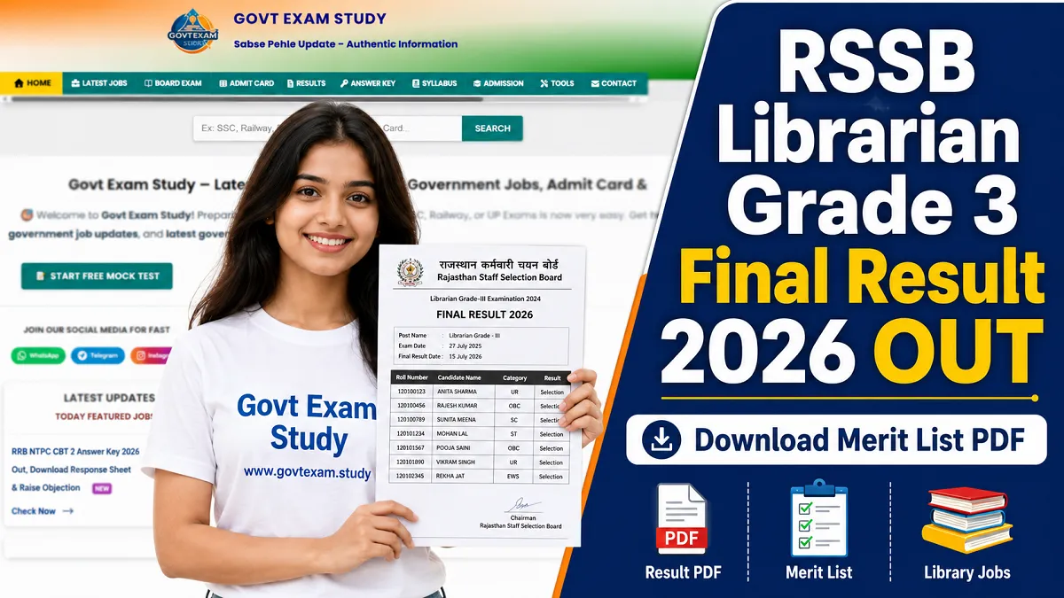 RSSB Librarian Grade 3 Final Result 2026 Merit List PDF Download