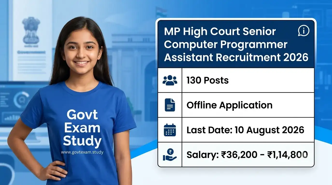 MP High Court Senior Computer Programmer Assistant Recruitment 2026 Notification for 130 Posts Apply Offline