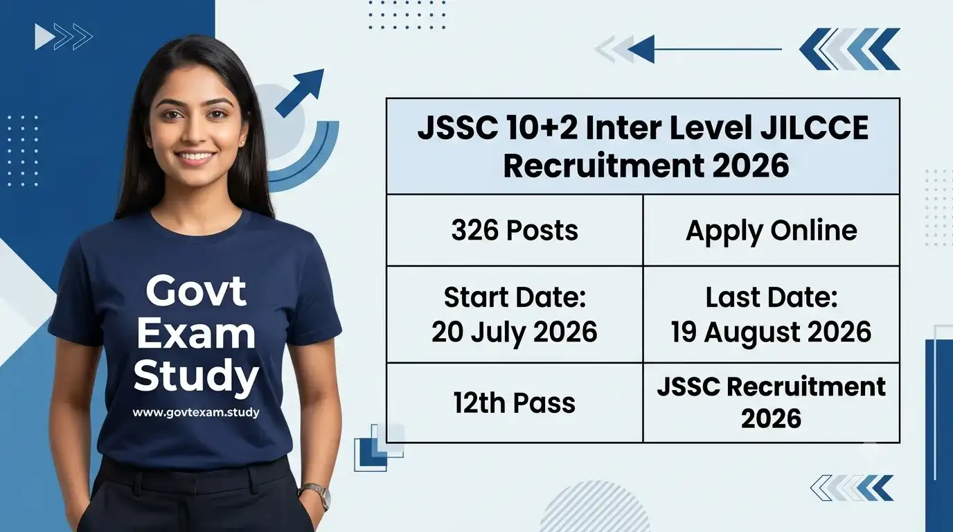 JSSC 10+2 Inter Level JILCCE Recruitment 2026 Apply Online for 326 Posts