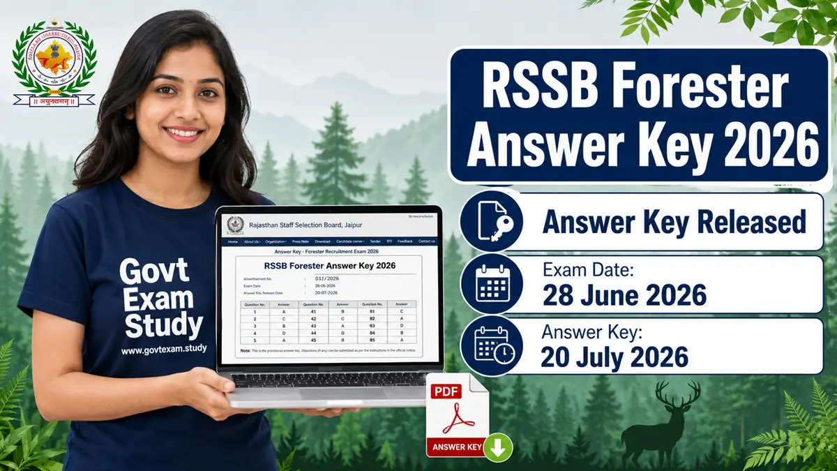 RSSB Forester Answer Key 2026 Download PDF Released for Forester Exam Held on 28 June 2026