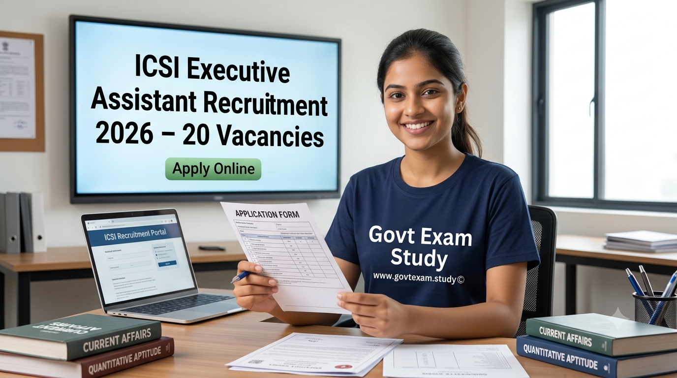 ICSI Executive Assistant Recruitment 2026 20 Vacancies Apply Online
