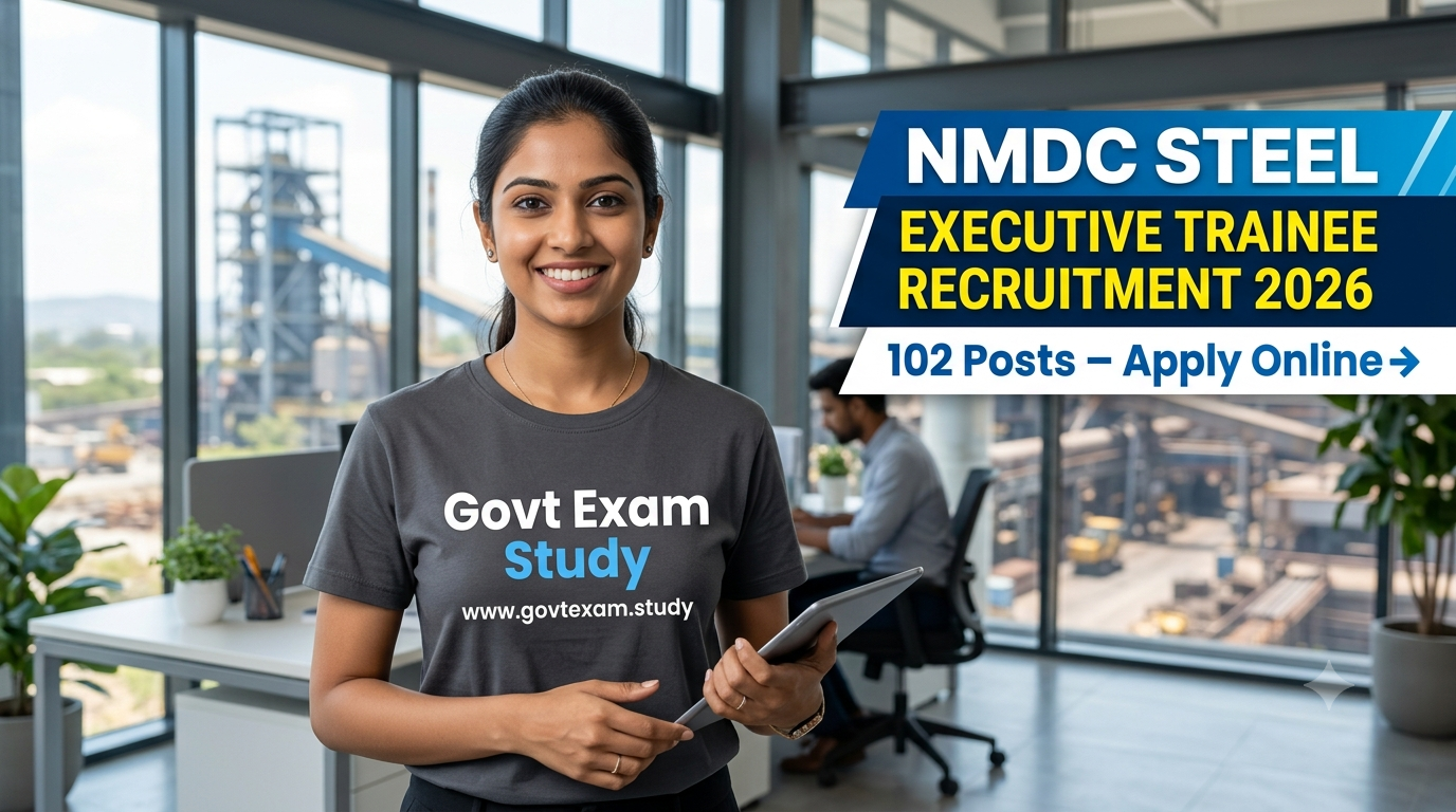 NMDC Steel Executive Trainee Recruitment 2026 Apply Online for 102 Posts