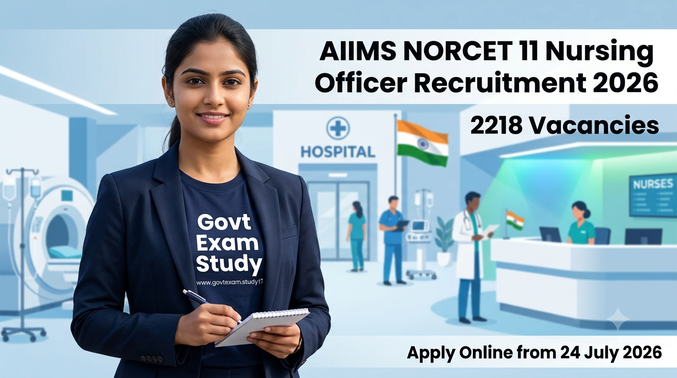 AIIMS NORCET 11 Nursing Officer Recruitment 2026 2218 Vacancies Apply Online