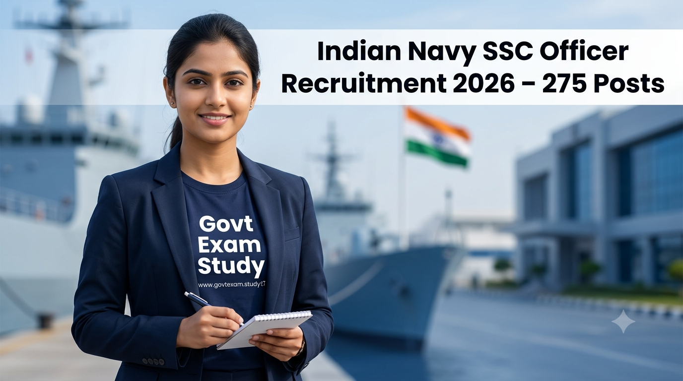 Indian Navy SSC Officer Recruitment 2026 Apply Online for 275 Posts