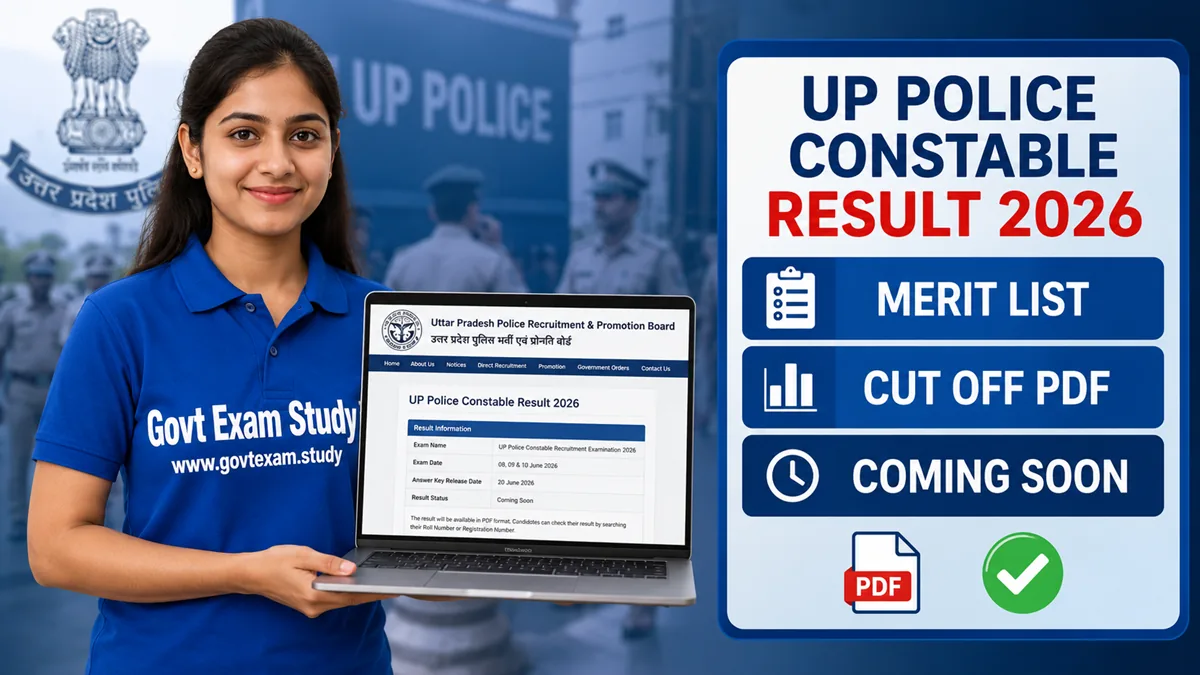 UP Police Constable Result 2026 Merit List Cut Off PDF