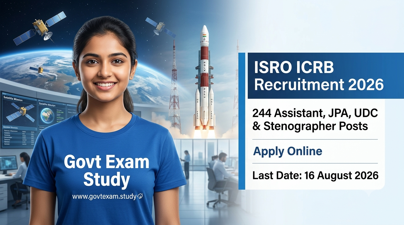 ISRO ICRB Recruitment 2026 Apply Online for 244 Assistant JPA UDC Stenographer Posts