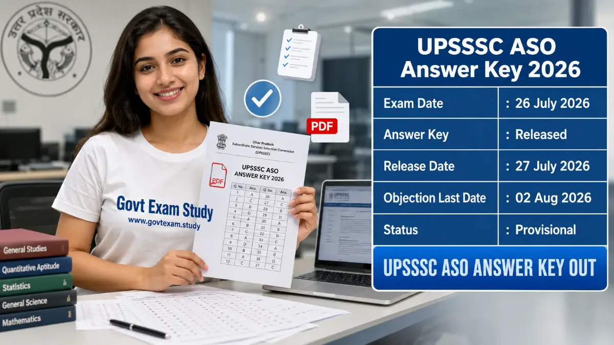 UPSSSC Assistant Statistical Officer Answer Key 2026 download notification