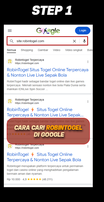 Robintogel Langkah 1