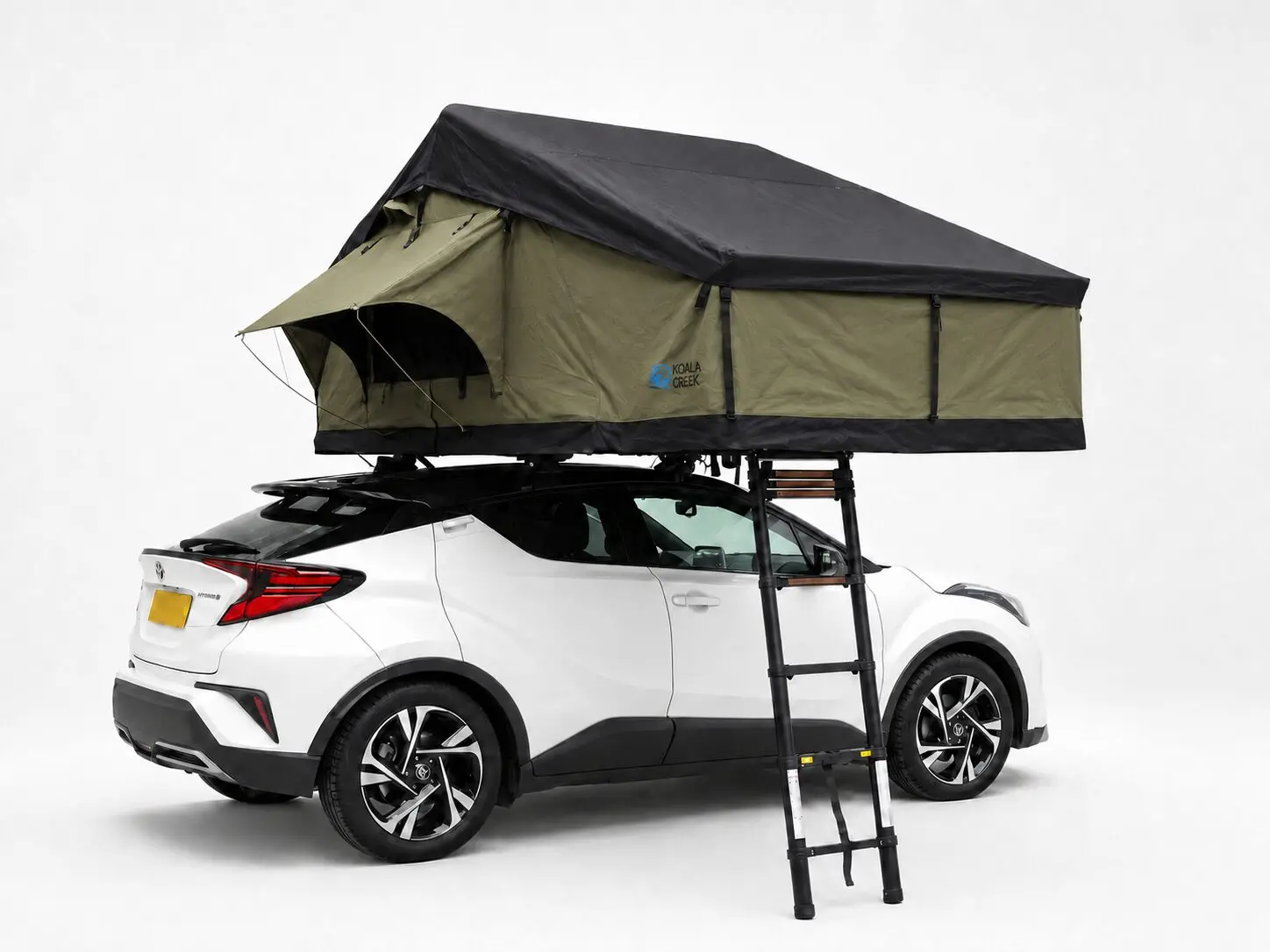 KOALA CREEK® – TEIDE 140L-V2 daktent rangergroen met overdekte instap - kopen in Margraten, Limburg - Holidays on Wheels
